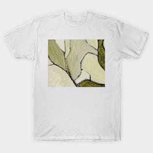 Olive Green Abstract Art T-Shirt